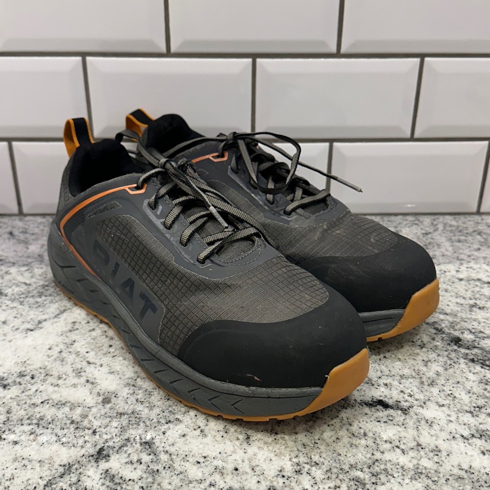 Ariat Mens 9D Rebar Lift Work Sneakers Gray Composite Toe Safety Shoes EH Rated